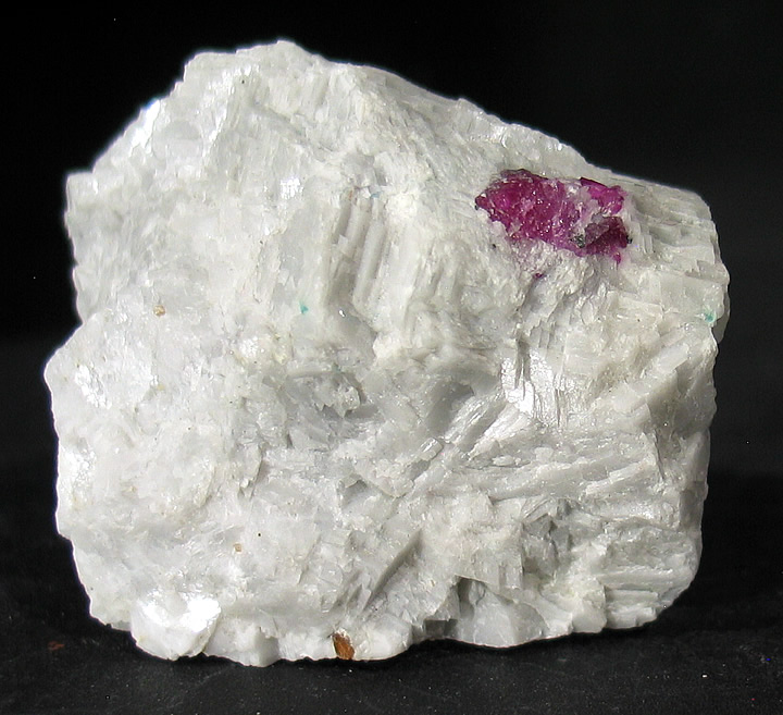 Corundum variety Ruby on Marble, Jegdalek Ruby Mine, Sorobi District, Kabol Province, Afghanistan