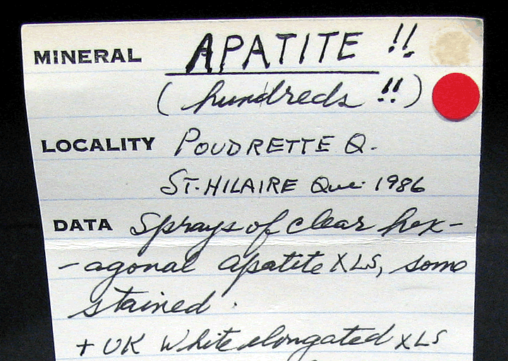 Fluorapatite, Mont Saint-Hilaire, Québec, Canada ex Ron Waddell