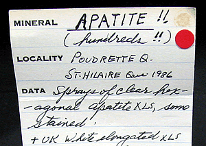 Fluorapatite, Mont Saint-Hilaire, QuÃ©bec, Canada ex Ron Waddell