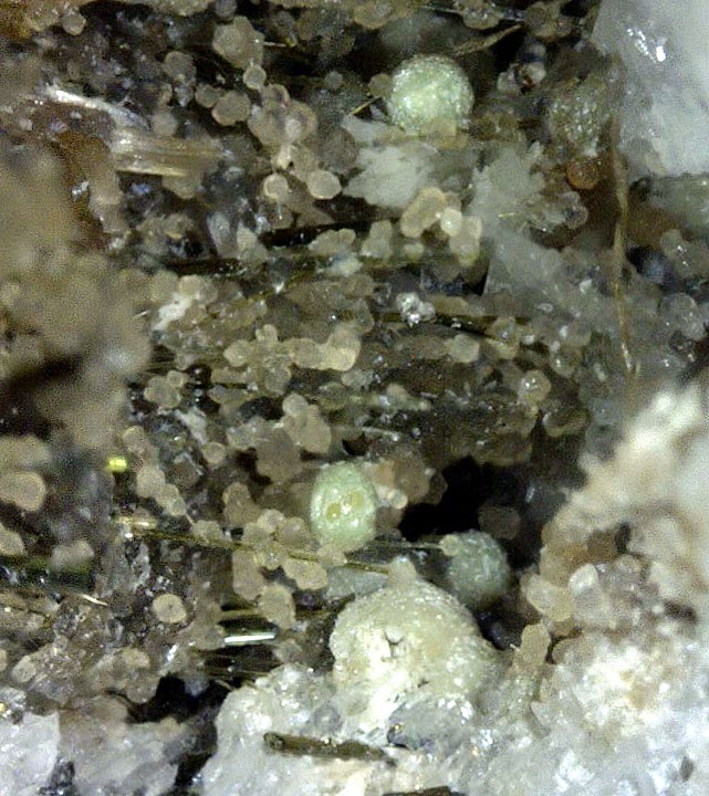 Bastnäsite, Nenadkevichite and Aegerine, Poudrette Quarry, Mont Saint-Hilaire, Rouville RCM, Montérégie, Québec, Canada