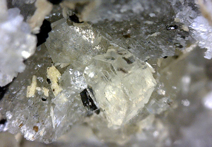 Götzenite, Natrolite, Fluorite, Calcite, Mica from Mont Saint-Hilaire, Québec, Canada, ex  Ron Waddell