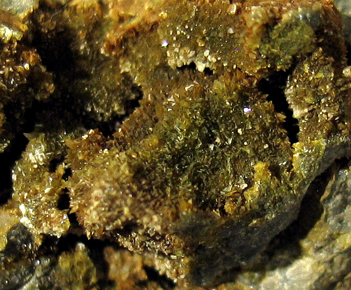 Anapaite crystals in nodule, Prats-Sampsor, Cerdanya, Lleida, Catalonia, Spain
