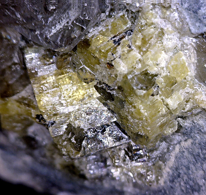 Lorenzenite with Narsarsukite and Unknown, Poudrette Quarry, Mont Saint-Hilaire, Rouville RCM, Montérégie, Québec, Canada