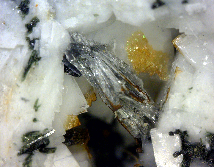 Monteregianite (TL) and Fluorite, Mont Saint-Hilaire, Québec, Canada ex Ron Waddell