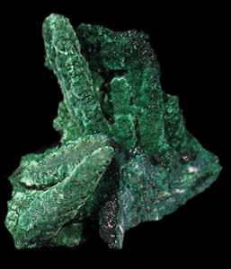 Malachite ps Barite, Kambove Mine, Shaba Cu belt, Shaba, Congo