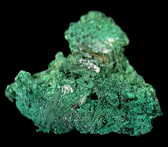 Malachite ps Barite, Kambove Mine, Shaba Cu belt, Shaba, Congo