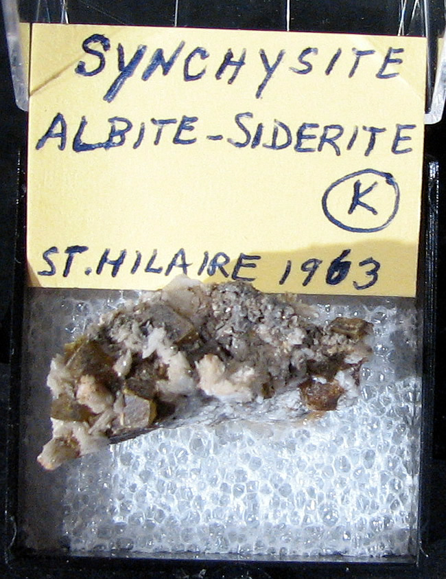 Synchysite, Mont Saint-Hilaire, Québec, Canada ex Ron Waddell